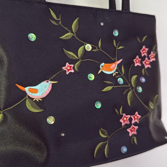 Guess Embroidered Black Handbag - Picture 3 of 10